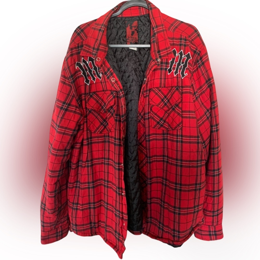 Metal Mulisha Embroidered Vintage Y2K Lined Flannel Jacket